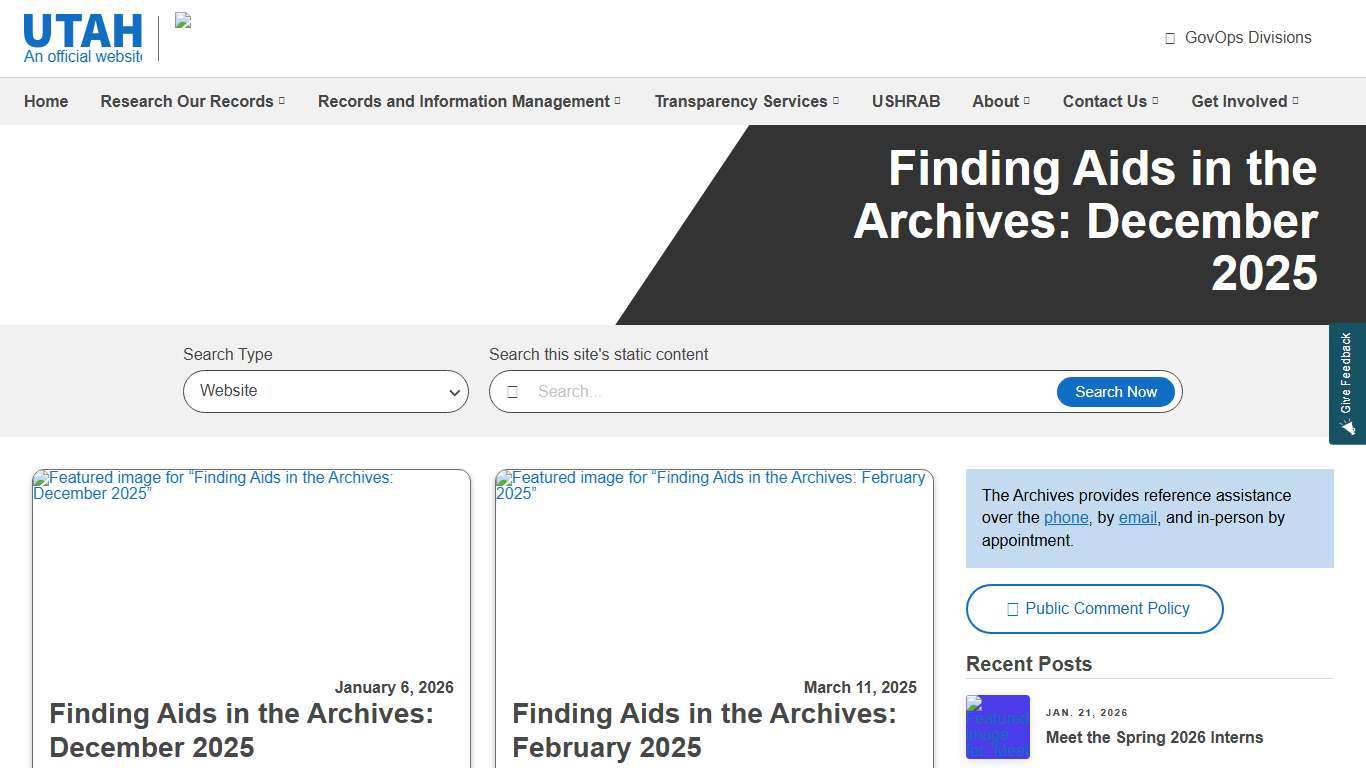 Tooele County Utah Division of Archives and Records Service